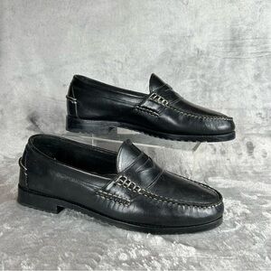 Allen Edmonds Coppell Slip-On Penny Loafers Mens 10 EEE Black Leather Preppy USA